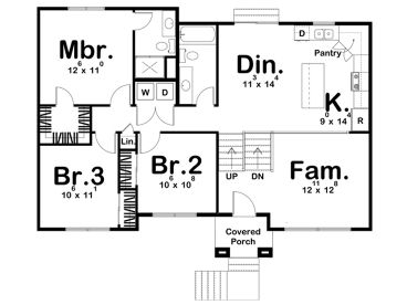 1st Floor Plan, 050H-0185
