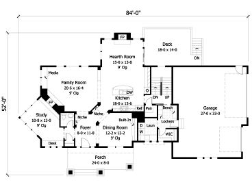 1st Floor Plan, 023H-0137