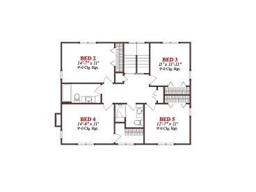 2nd Floor Plan, 073H-0074
