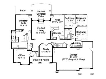 1st Floor Plan, 051H-0165