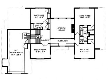 2nd Floor Plan, 029H-0052
