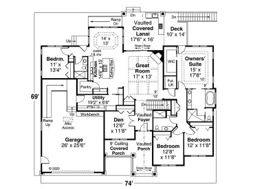1st Floor Plan, 051H-0337