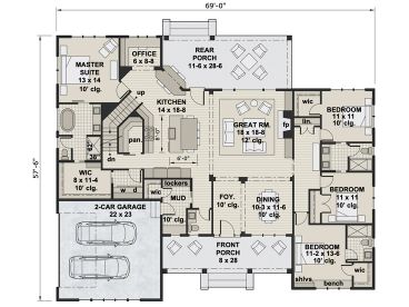 1st Floor Plan, 023H-0210