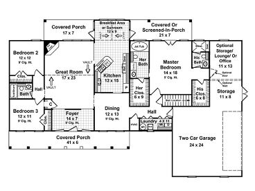 1st Floor Plan, 001H-0113