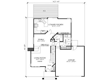 1st Floor Plan, 022H-0046