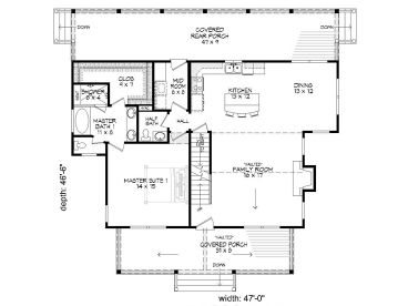 1st Floor Plan, 062H-0098