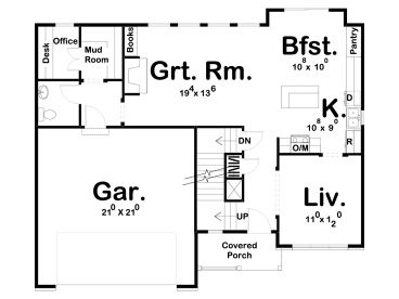 1st Floor Plan, 050H-0281