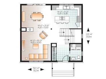 1st Floor Plan, 027H-00387
