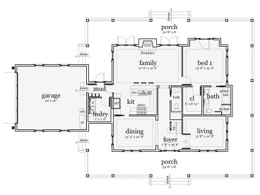 1st Floor Plan, 052H-0054