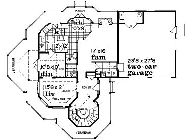 1st Floor Plan, 032H-0045