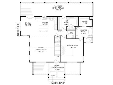 1st Floor Plan, 062H-0255