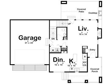 1st Floor Plan, 050H-0376