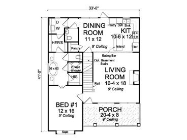 1st Floor Plan, 059H-0192
