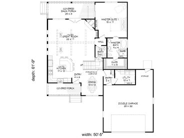 1st Floor Plan, 062H-0293