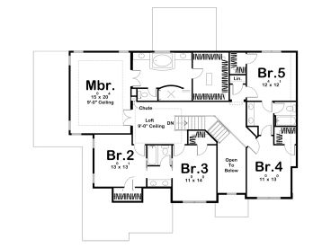 2nd Floor Plan, 050H-0189