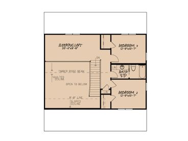 2nd Floor Plan, 074H-0076