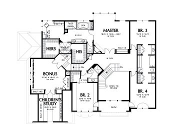 2nd Floor Plan, 034H-0148