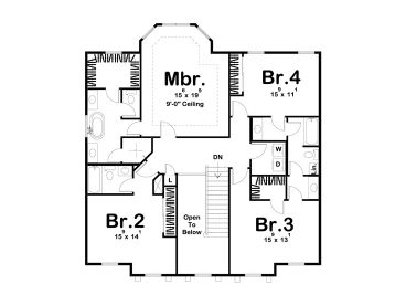 2nd Floor Plan, 050H-0315