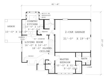 1st Floor Plan, 054H-0042