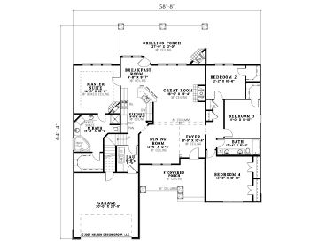 1st Floor Plan, 025H-0161