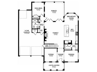 1st Floor Plan, 065H-0066