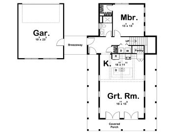 1st Floor Plan, 050H-0129