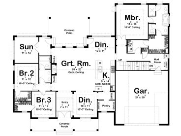 1st Floor Plan, 050H-0423
