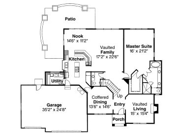 1st Floor Plan, 051H-0014