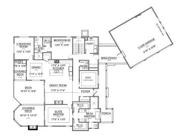 1st Floor Plan, 070H-0100