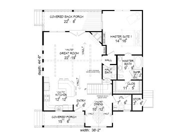 1st Floor Plan, 062H-0003