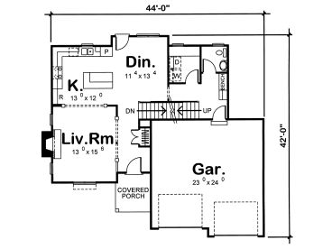 1st Floor Plan, 050H-0049