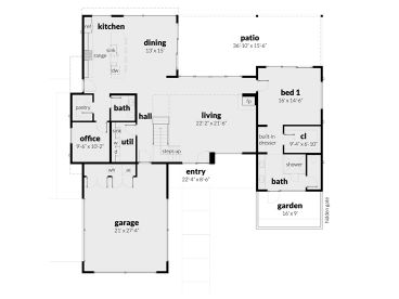 1st Floor Plan, 052H-0137