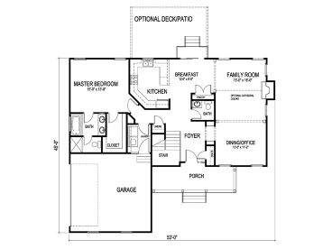 1st Floor Plan, 058H-0035