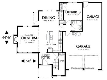 1st Floor Plan, 034H-0102