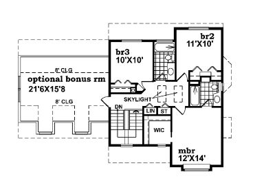 2nd Floor Plan, 032H-0071