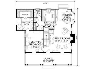 1st Floor Plan, 063H-0236
