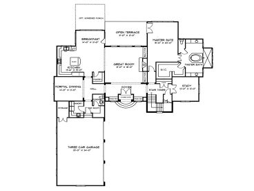 1st Floor Plan, 029H-0053