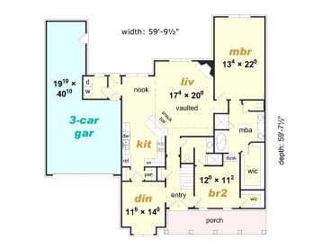 1st Floor Plan, 061H-0181
