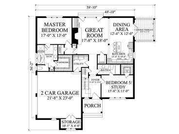 1st Floor Plan, 063H-0212