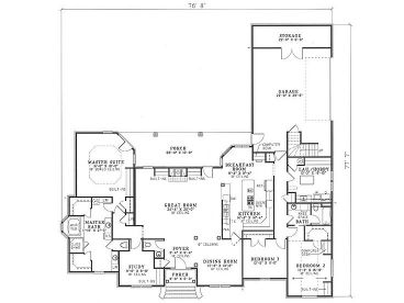 1st Floor Plan, 025H-0075