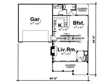 1st Floor Plan, 050H-0072