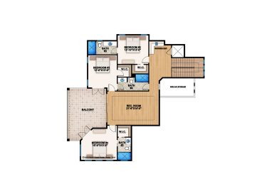 2nd Floor Plan, 069H-0008