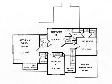 2nd Floor Plan, 019H-0115
