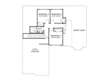 2nd Floor Plan, 025H-0108