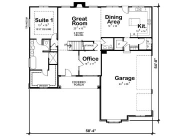 1st Floor Plan, 031H-0502