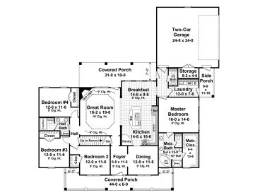 1st Floor Plan, 001H-0184