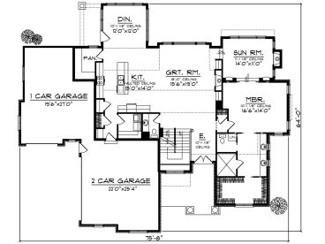 1st Floor Plan, 020H-0518