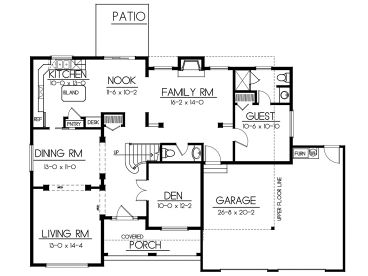 1st Floor Plan, 026H-0065