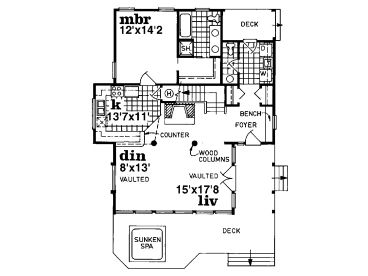 1st Floor Plan, 032H-0079