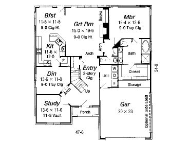 1st Floor Plan, 061H-0081